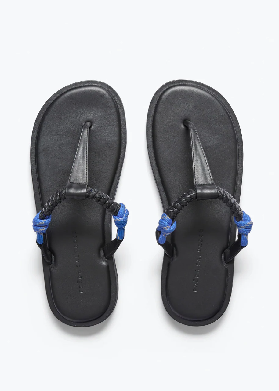 Selah Rope Thong Sandal in Cobalt - Image 3