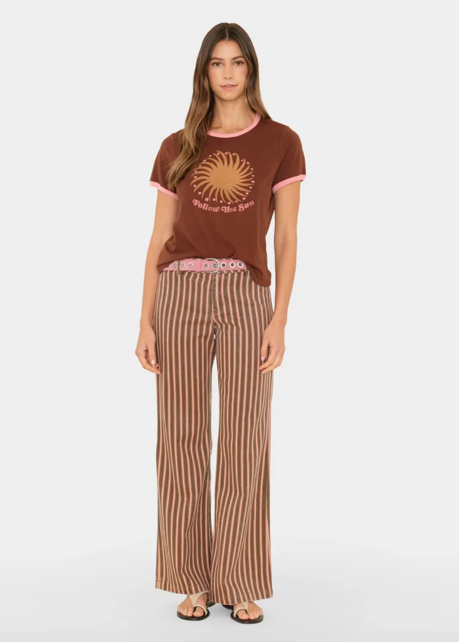 Serra Pant in Canyon Rose Stripe