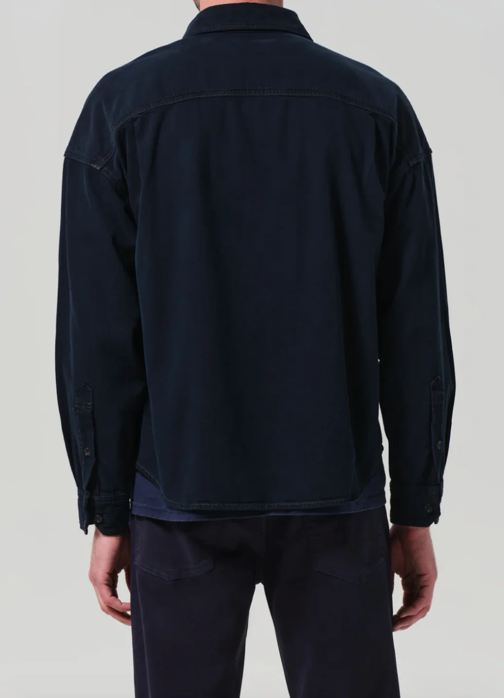 Shigoto Shirt Jacket in Dark Indigo - Image 3