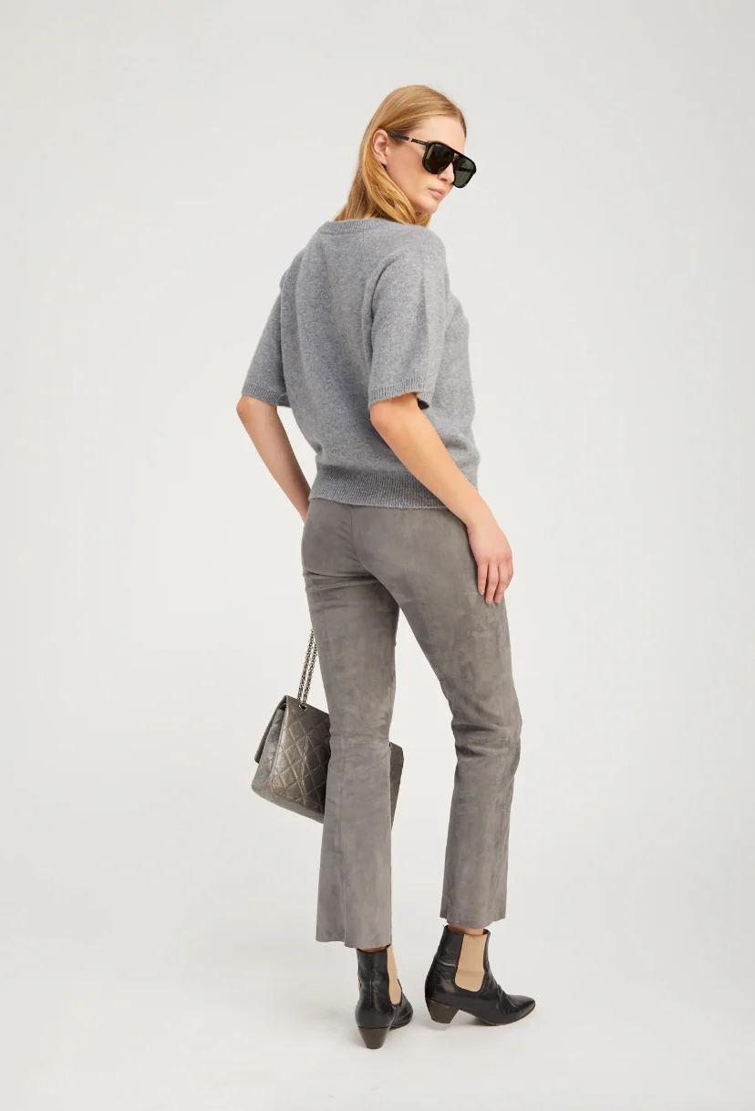 Short Sleeve Raglan Cashmere Sweater - Image 2