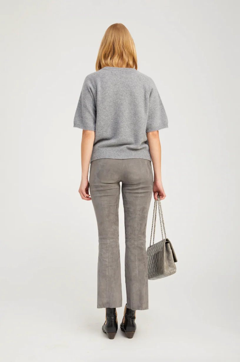 Short Sleeve Raglan Cashmere Sweater - Image 3