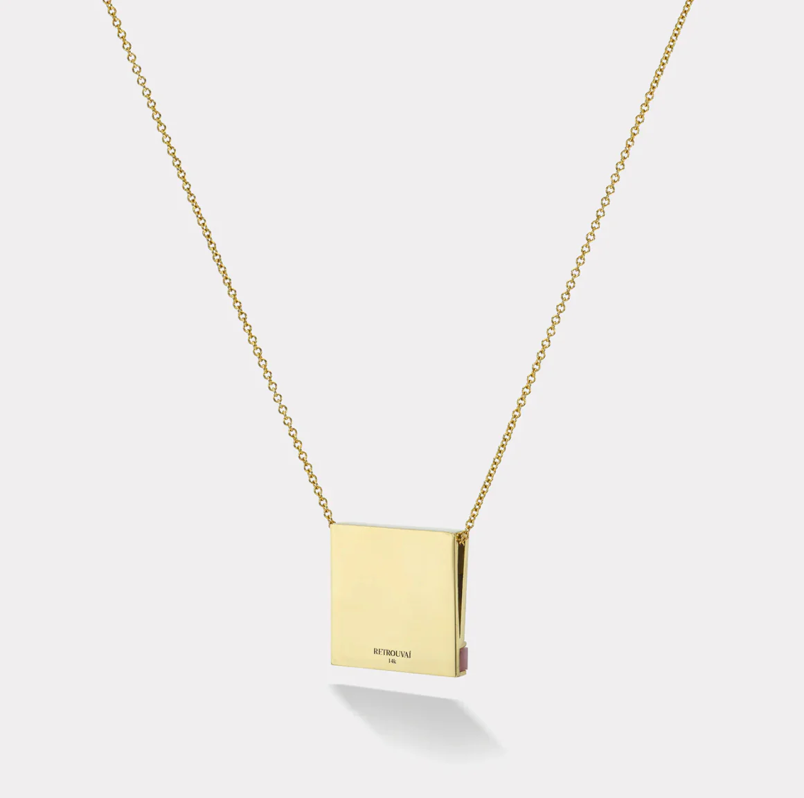 Signature Matchbook Pendant Necklace with Onyx - Image 2