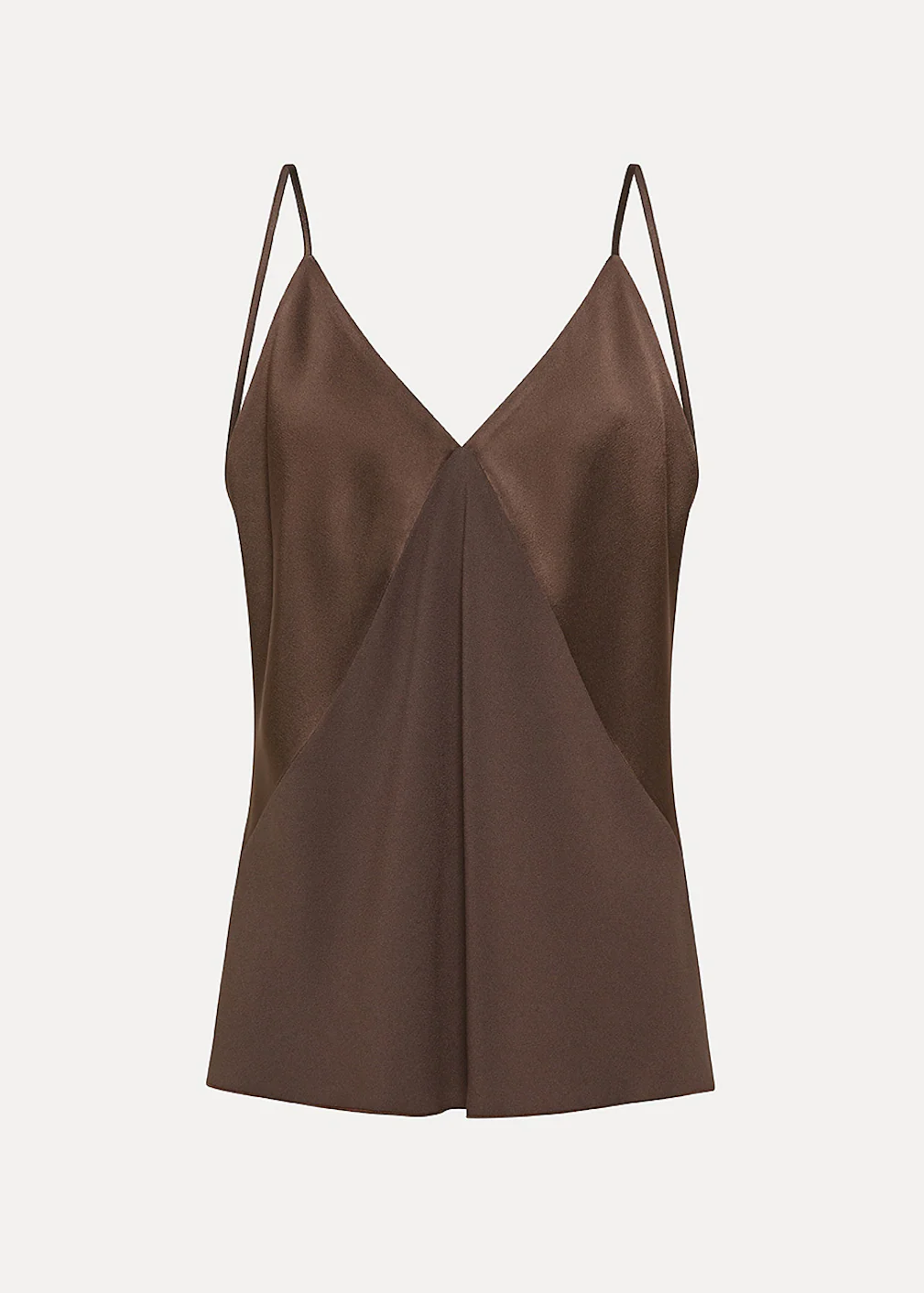 Slip Top in Chocolate Envers Satin