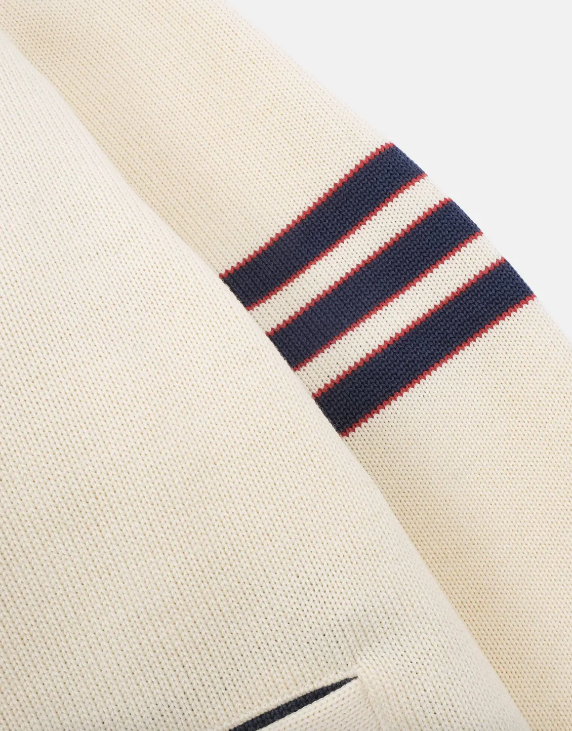 Slouchy Varsity Cardigan in Off White - Image 4