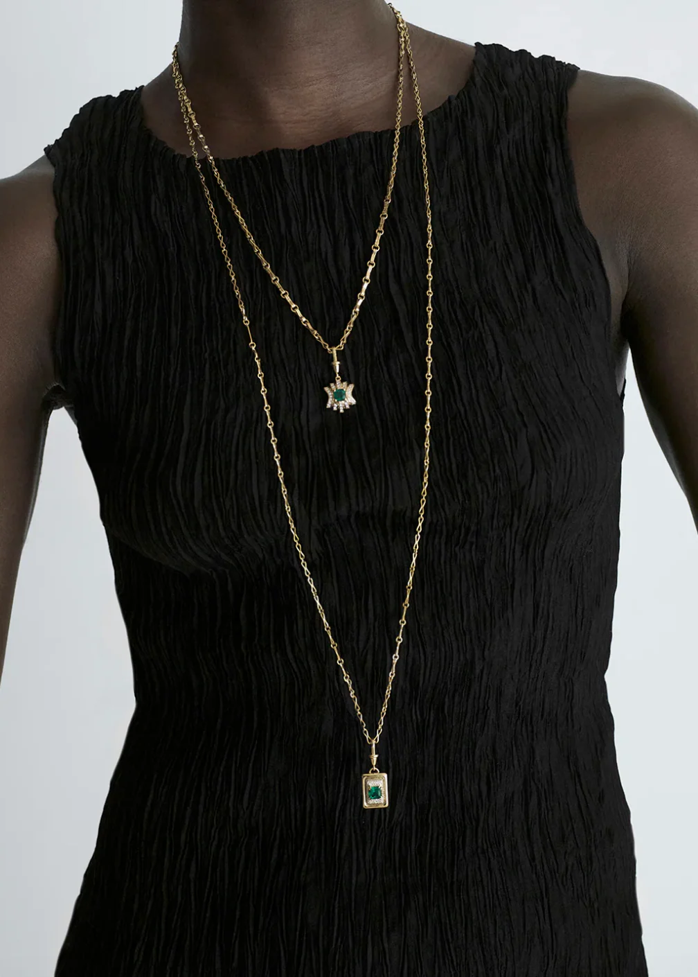 Small Motif Double Link Pavé Toggle Chain - Image 2