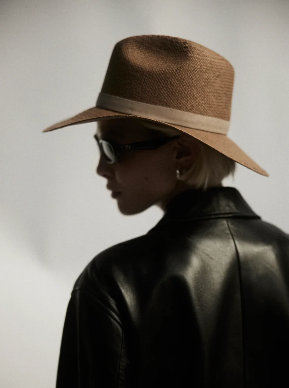 The Adriana Straw Hat in Brown - Image 2