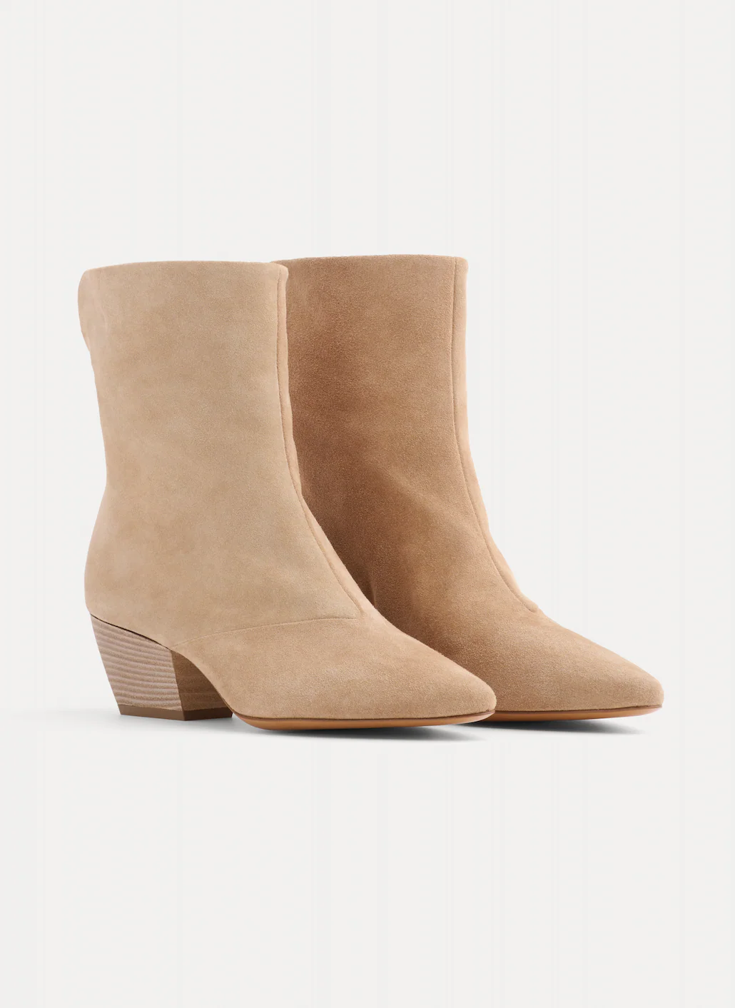 Suede Ankle Boot in Sand - Image 2