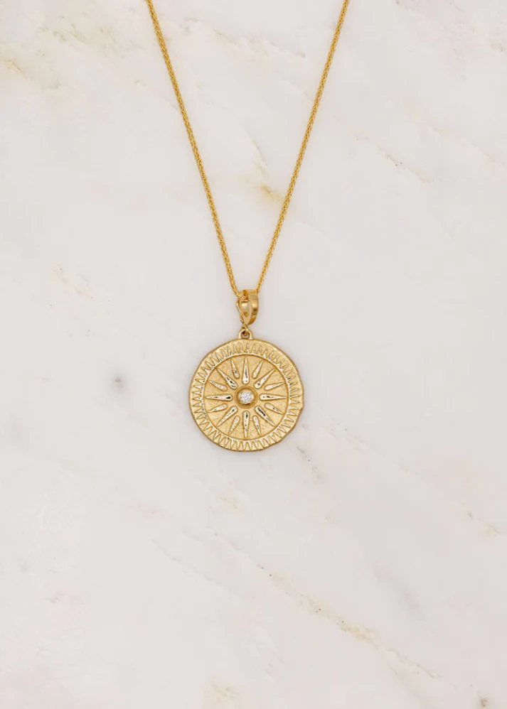 Sunburst Large Diamond Coin Charm - Image 3
