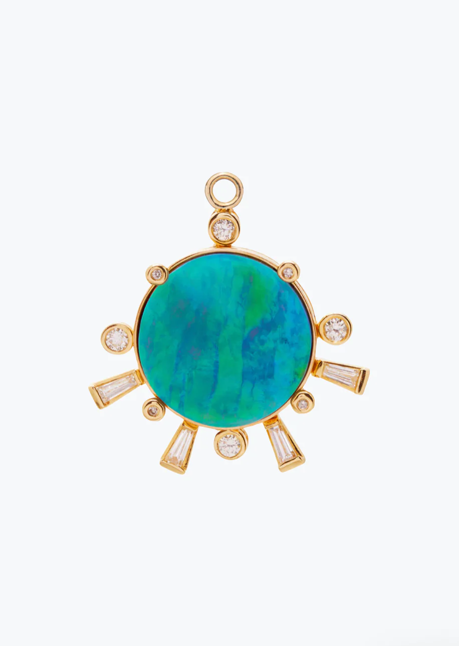 Sunset Charm with Opal and Diamonds