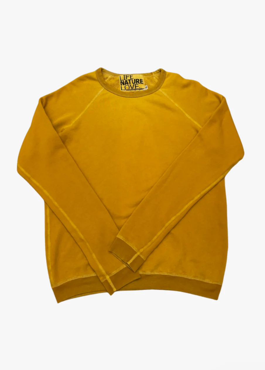 Supervintage Bigraglan Sweatshirt in Yellow Plant