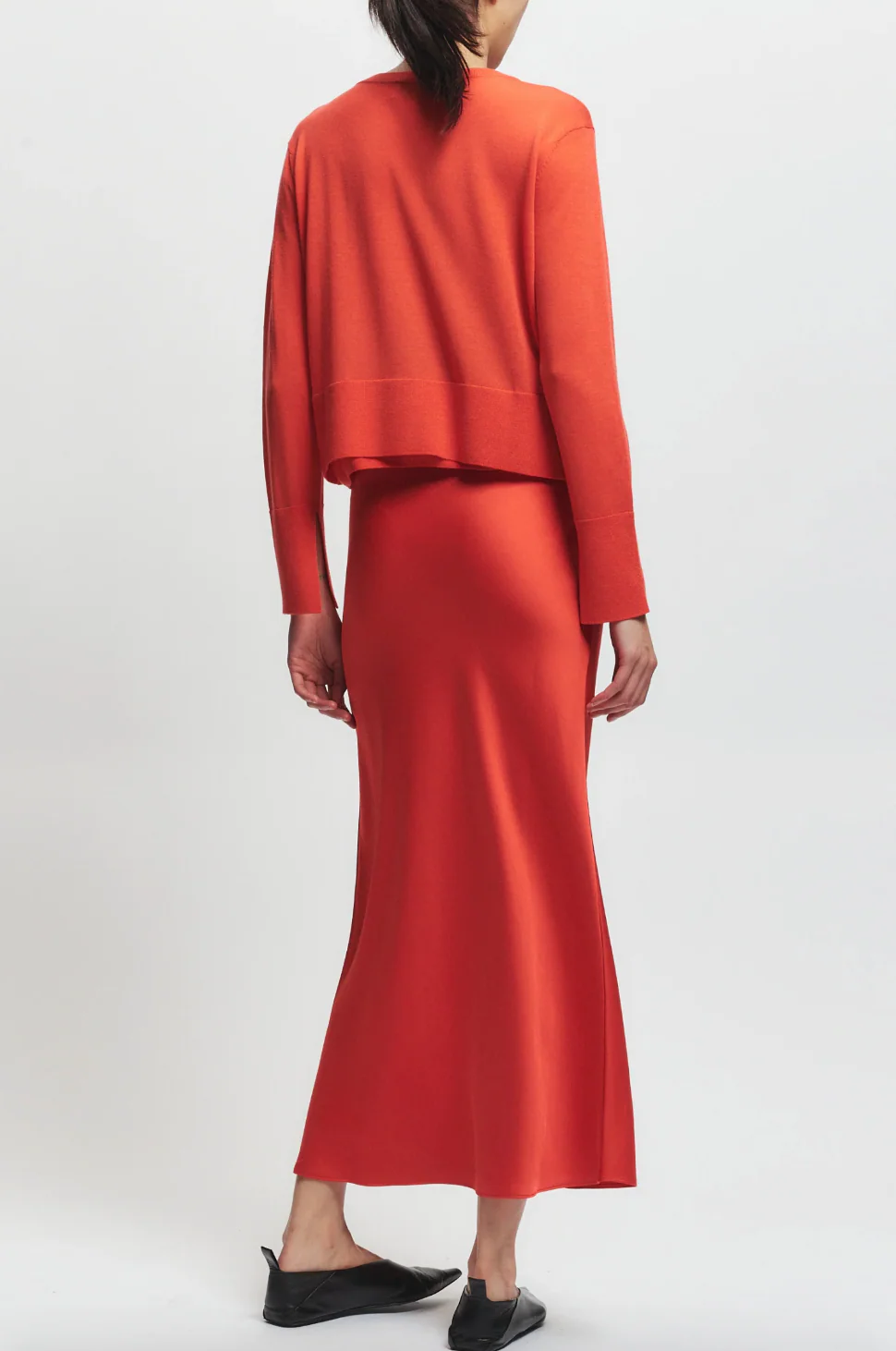 Talia Charmeuse Midi Skirt - Image 2