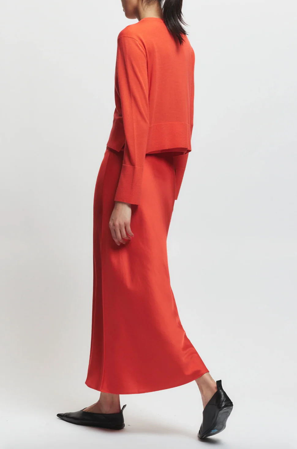 Talia Charmeuse Midi Skirt - Image 3