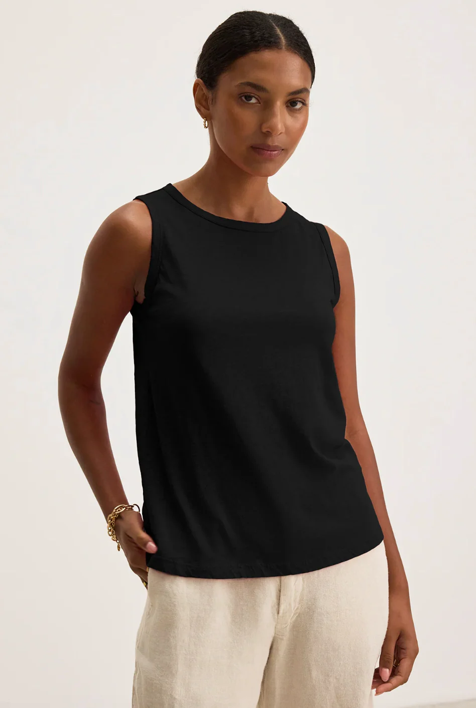 Taurus Tank Top in Black - Image 2