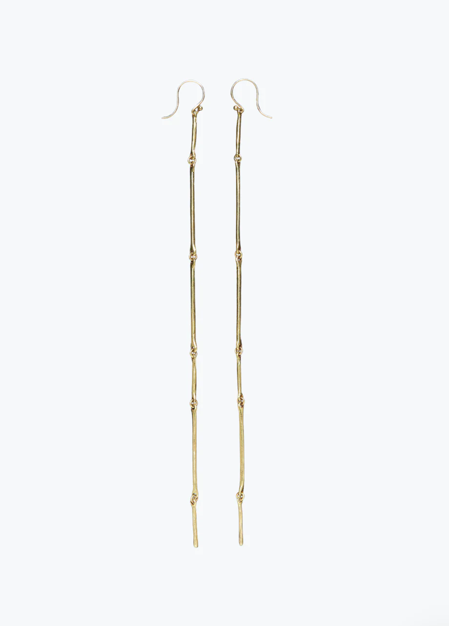Cast Line Long Earrings