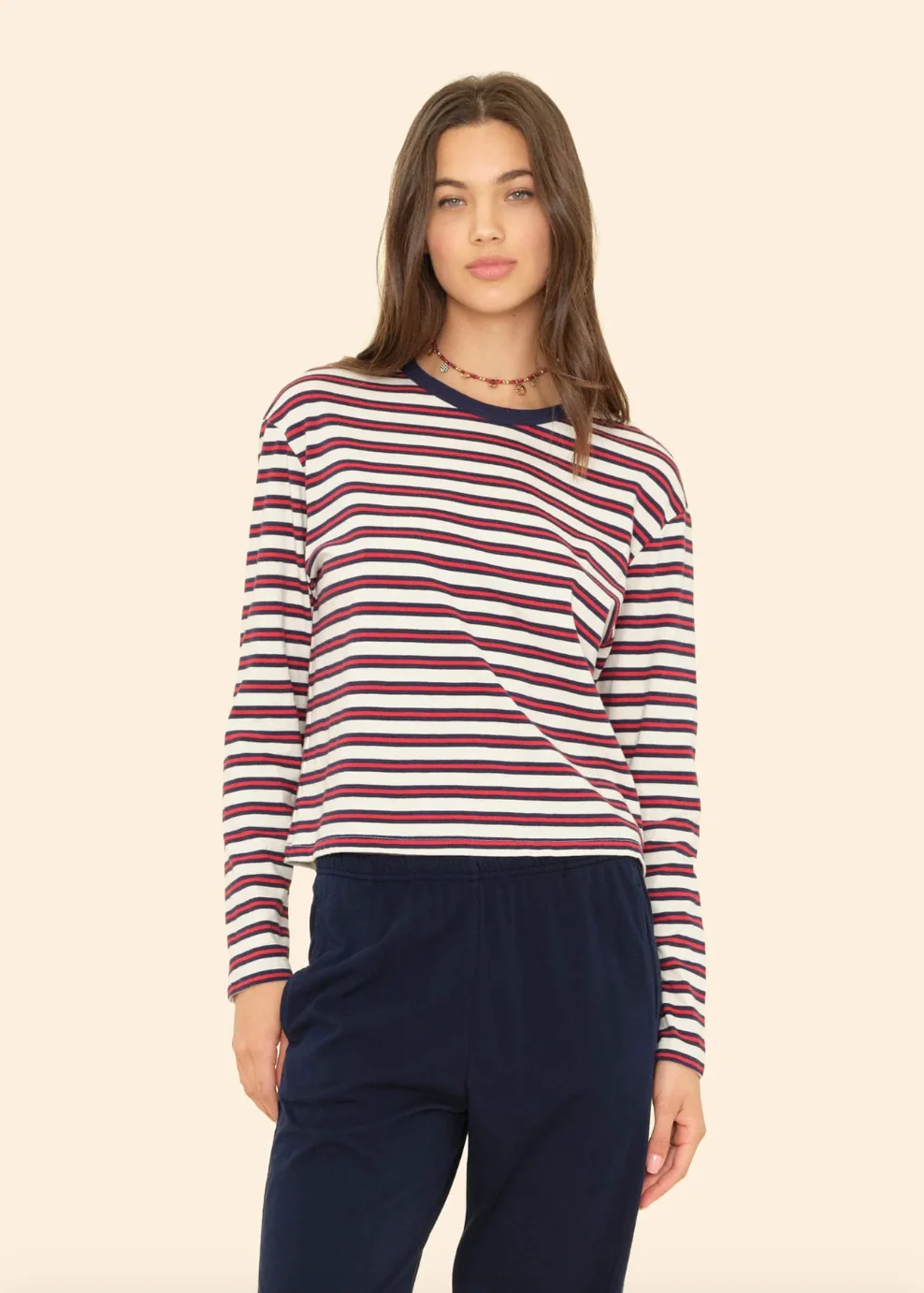 Terrance Tee in Americana Stripe - Image 2