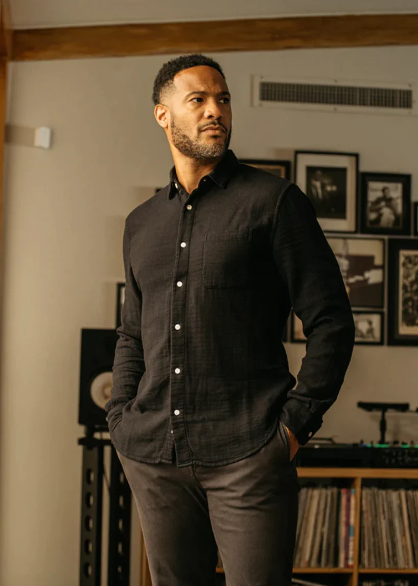 The Ripper Double Gauze Shirt in Black