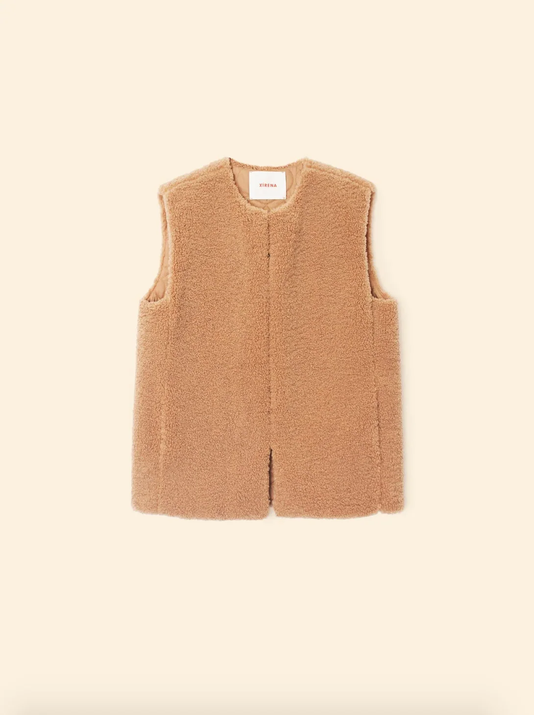 Thea Vest in Teddy Brown
