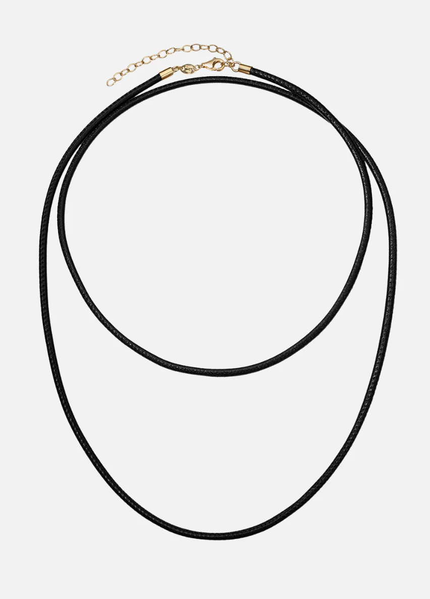 Thin Leather Cord in Black - Image 2