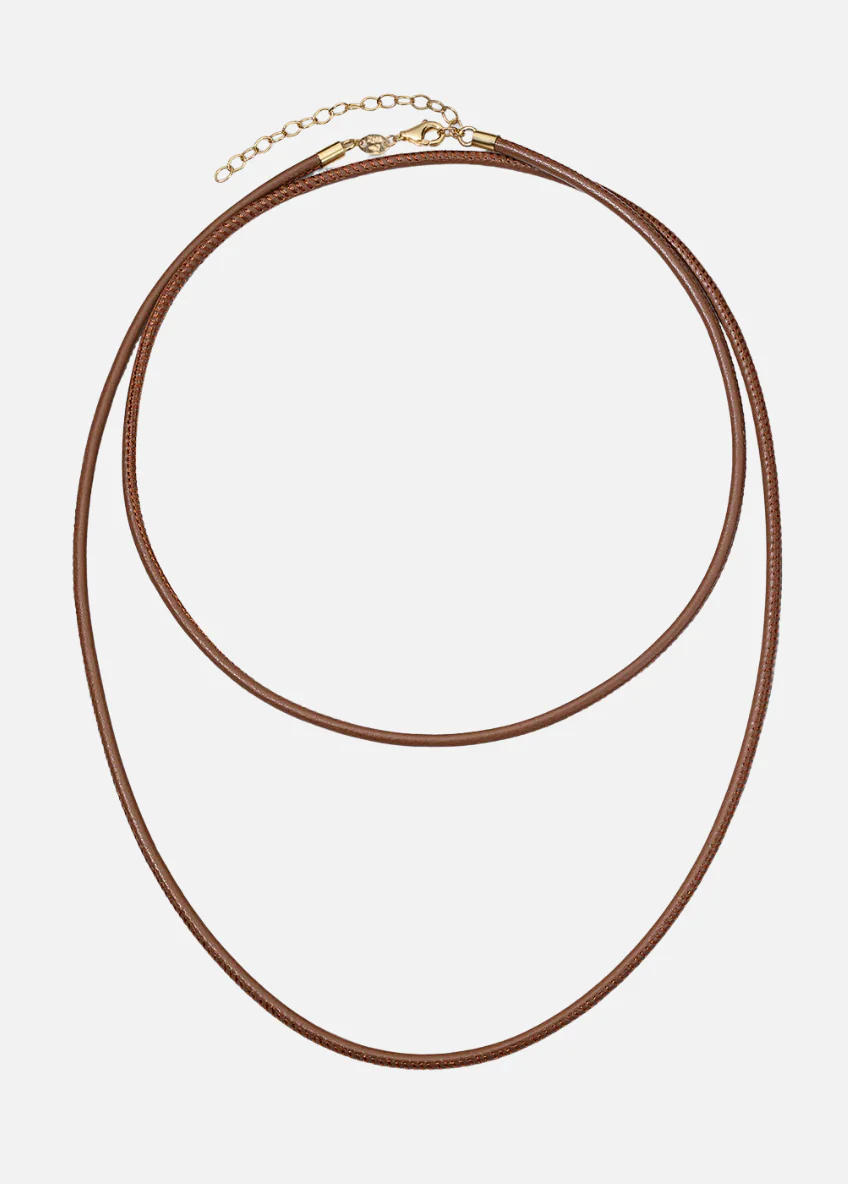 Thin Leather Cord in Tobacco - Image 2