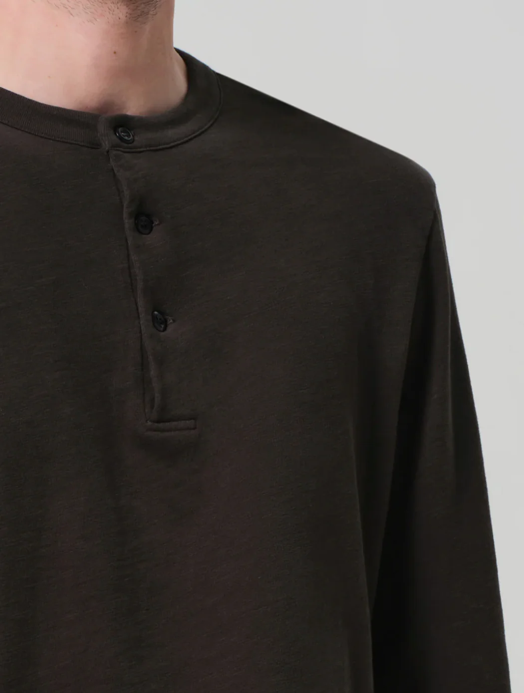 Three Button Henley in Forest - Image 3