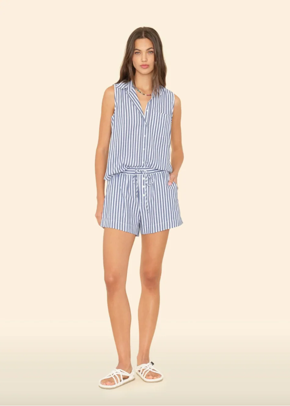 Tomer Short in Mediterranean Stripe - Image 2