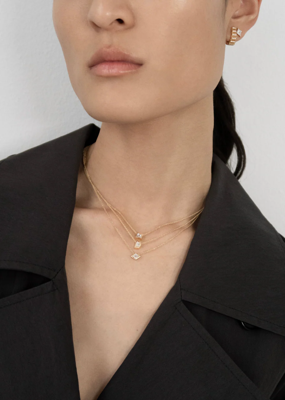 Trace Shield Diamond Necklace - Image 2