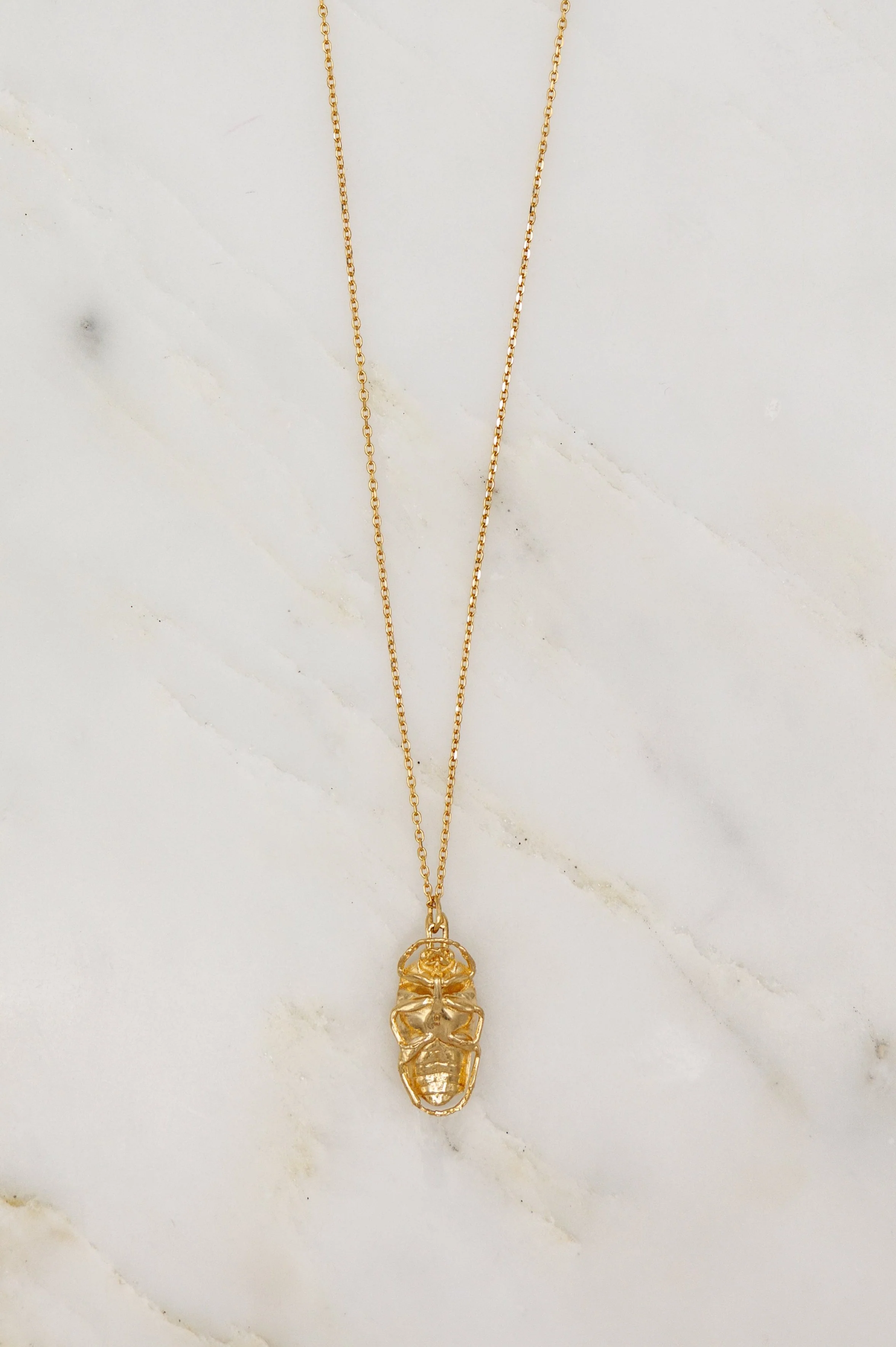 Trillion Diamond King Scarab Necklace - Image 3