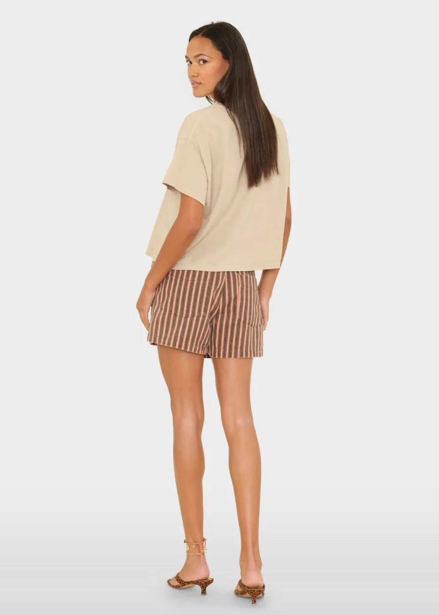 Tucker Denim Short in Canyon Rose Stripe - Image 2
