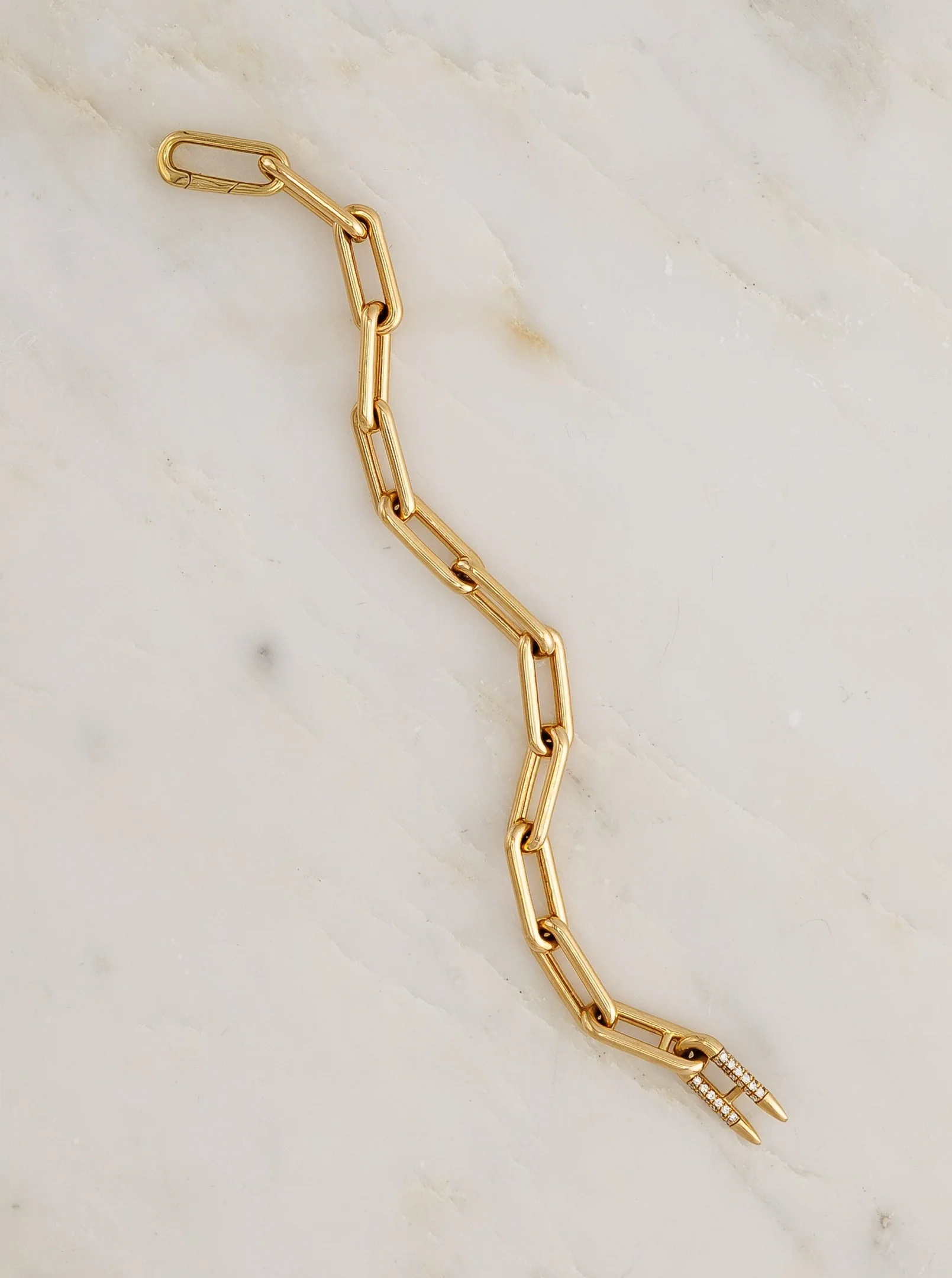 Heavy Metal Bracelet With Diamond Spur Clasp - Image 3