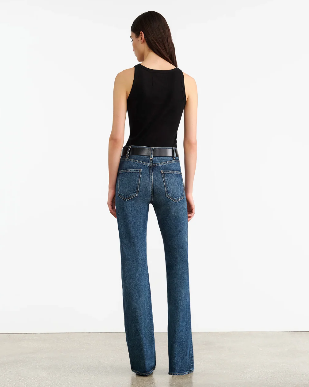 Jennifer Rib Tank in Jet Black - Image 3