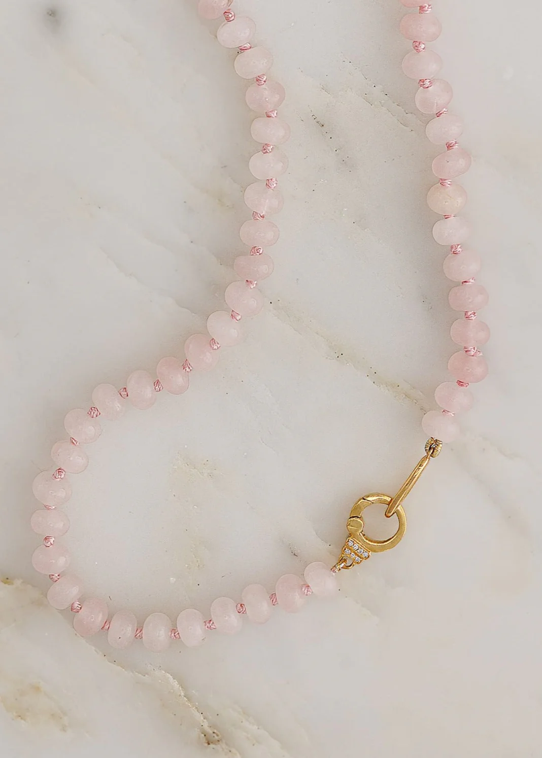 Rose Quartz Beaded Necklace - Image 3