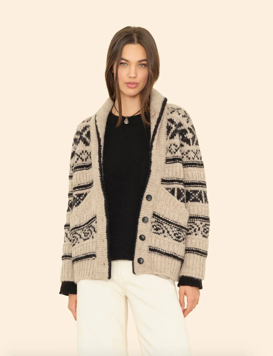 Vail Cardigan in Oatmeal - Image 2