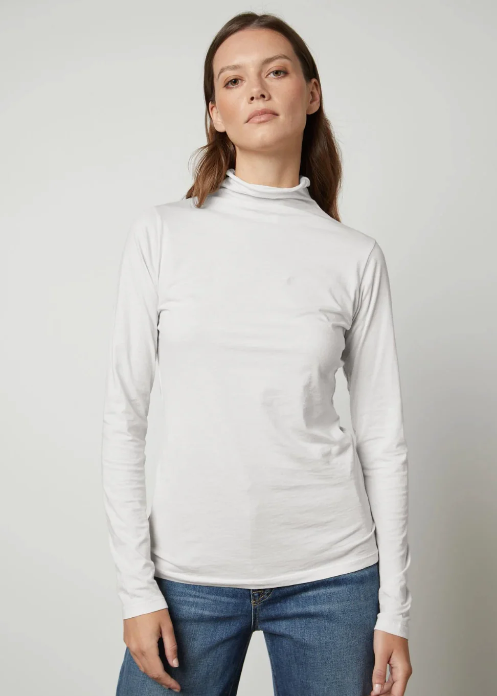 Talisia Gauzy Cotton Tee in White