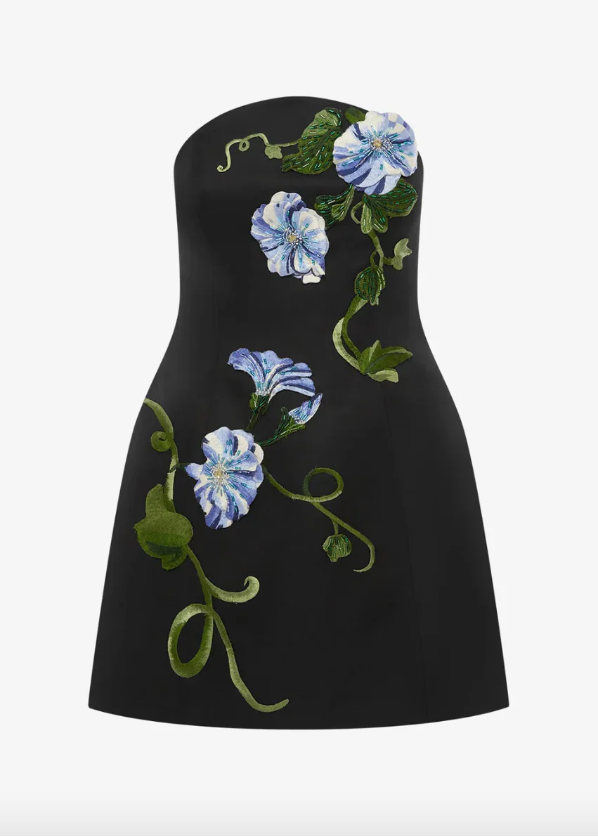 Vine Print Zaria Bustier Mini Dress