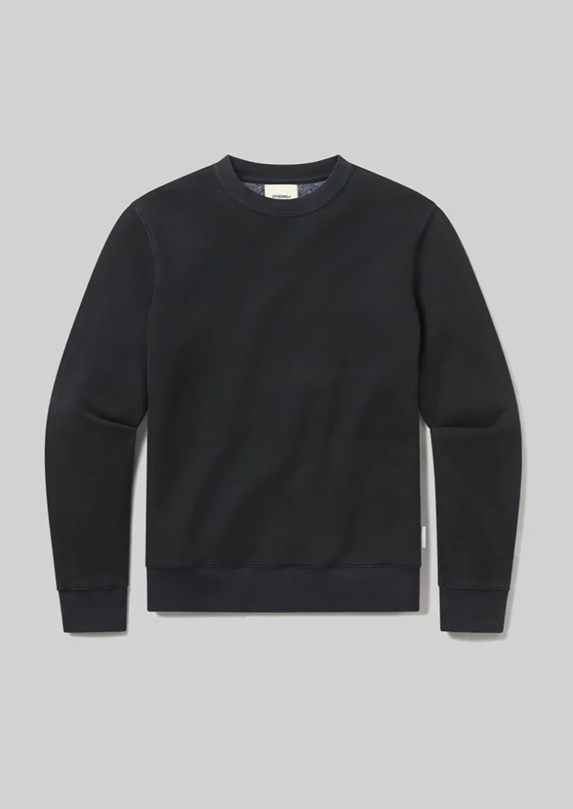 Vintage Crewneck Sweatshirt in Washed Black