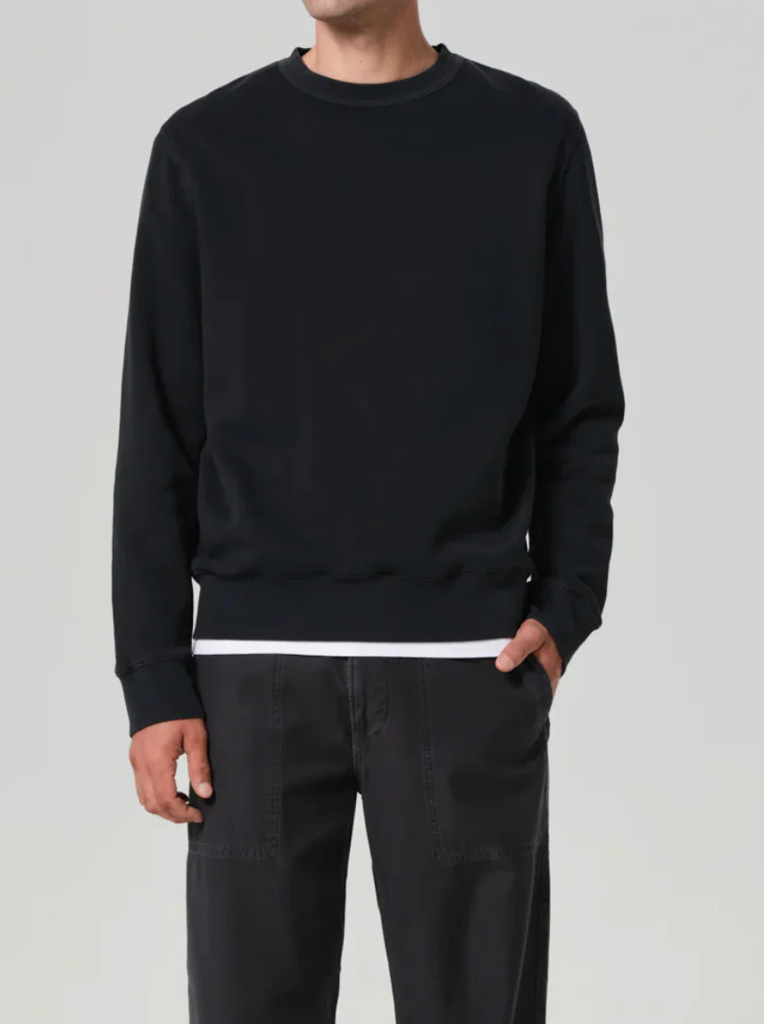 Vintage Crewneck Sweatshirt in Washed Black - Image 2