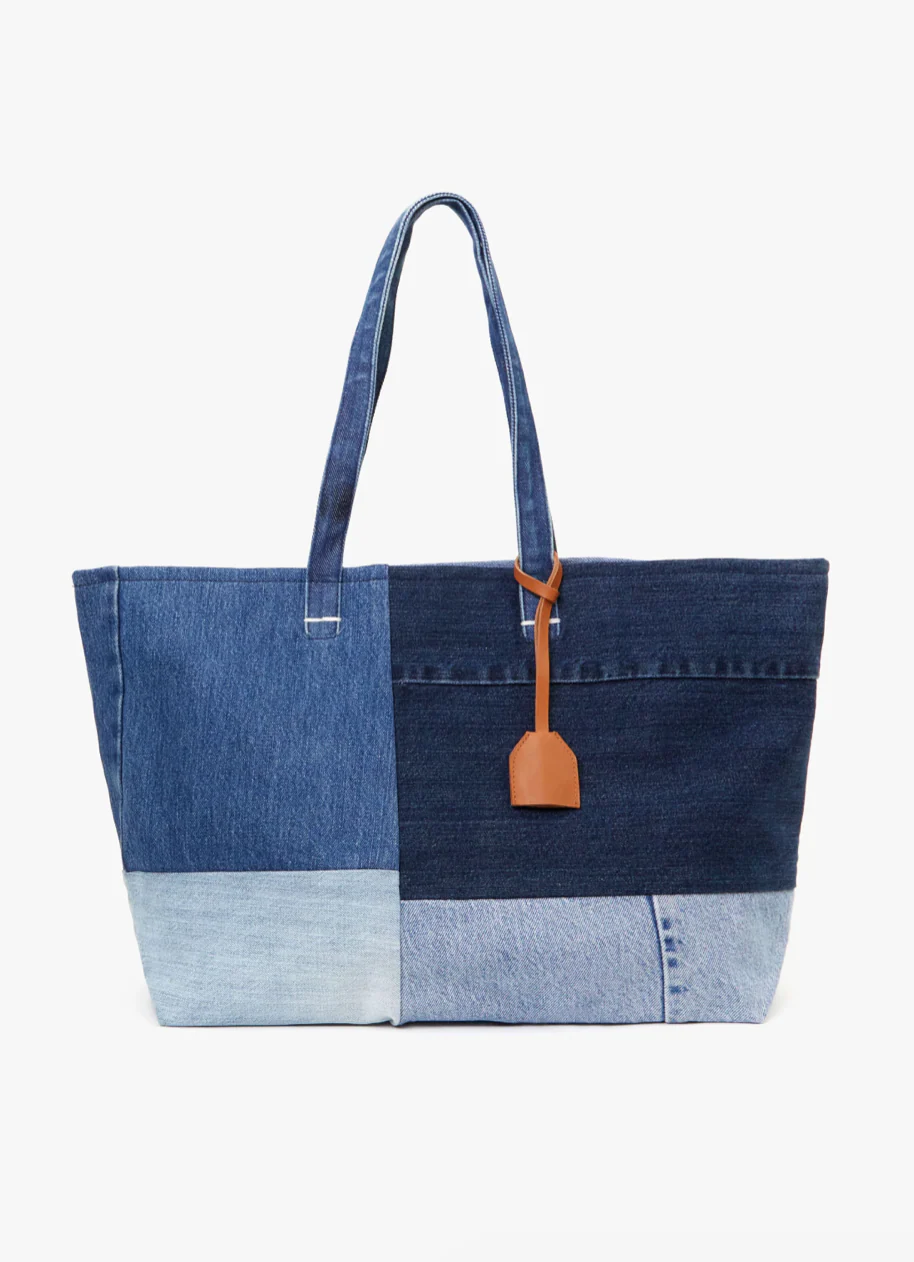 One-of-a-Kind Volie Denim Patchwork Bag