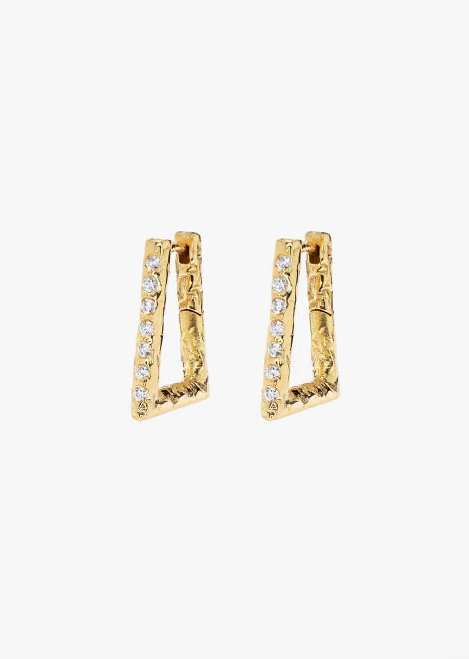 Weathered Forma Diamond Hoops