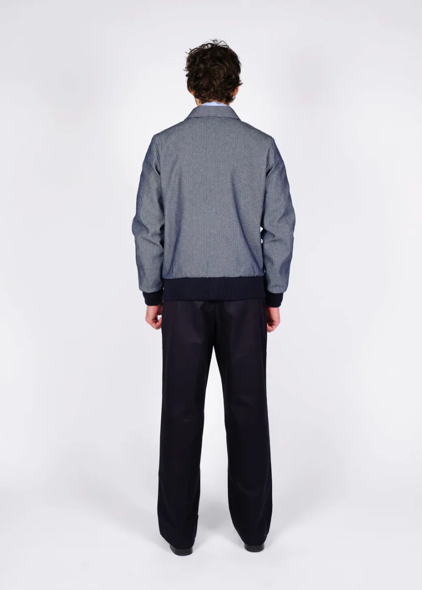 Weekender Jacket in Indigo Herringbone Denim - Image 4