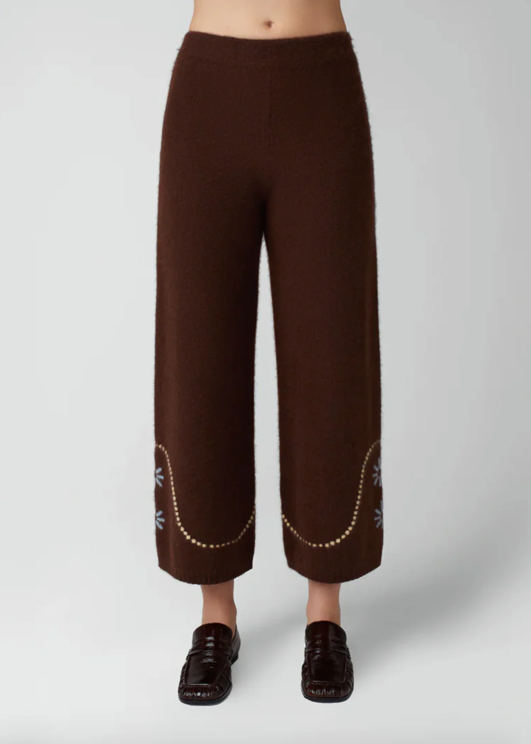 Western Cashmere Pants in Chocolate - Image 2