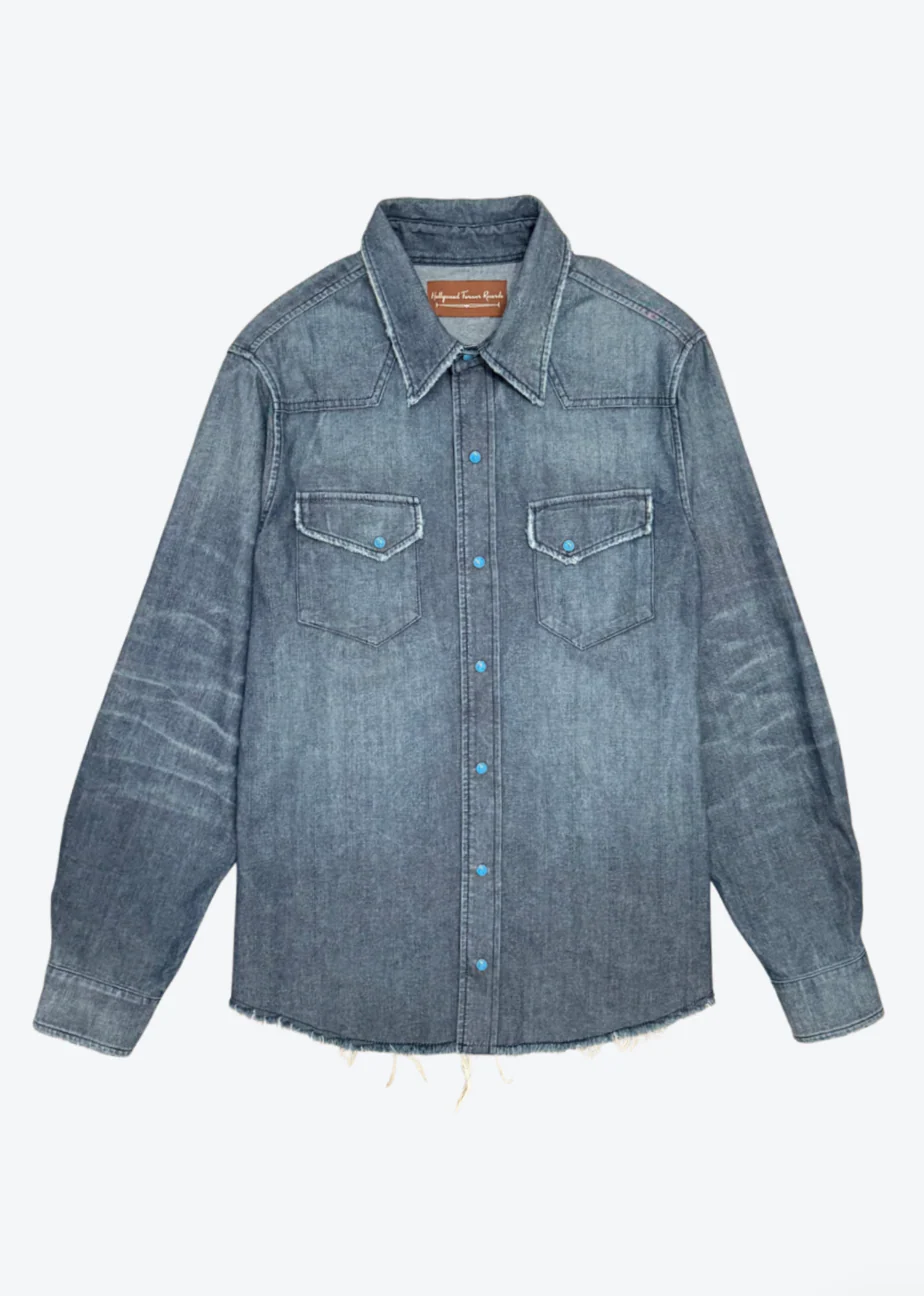 Western Denim Turquoise Shirt
