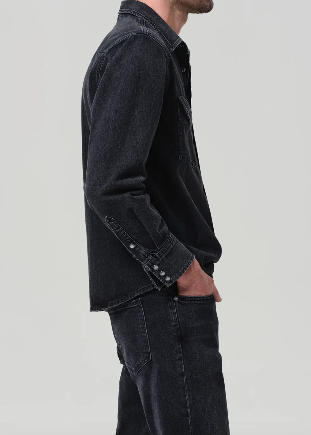 Western Shirt In Vintage Black - Image 4