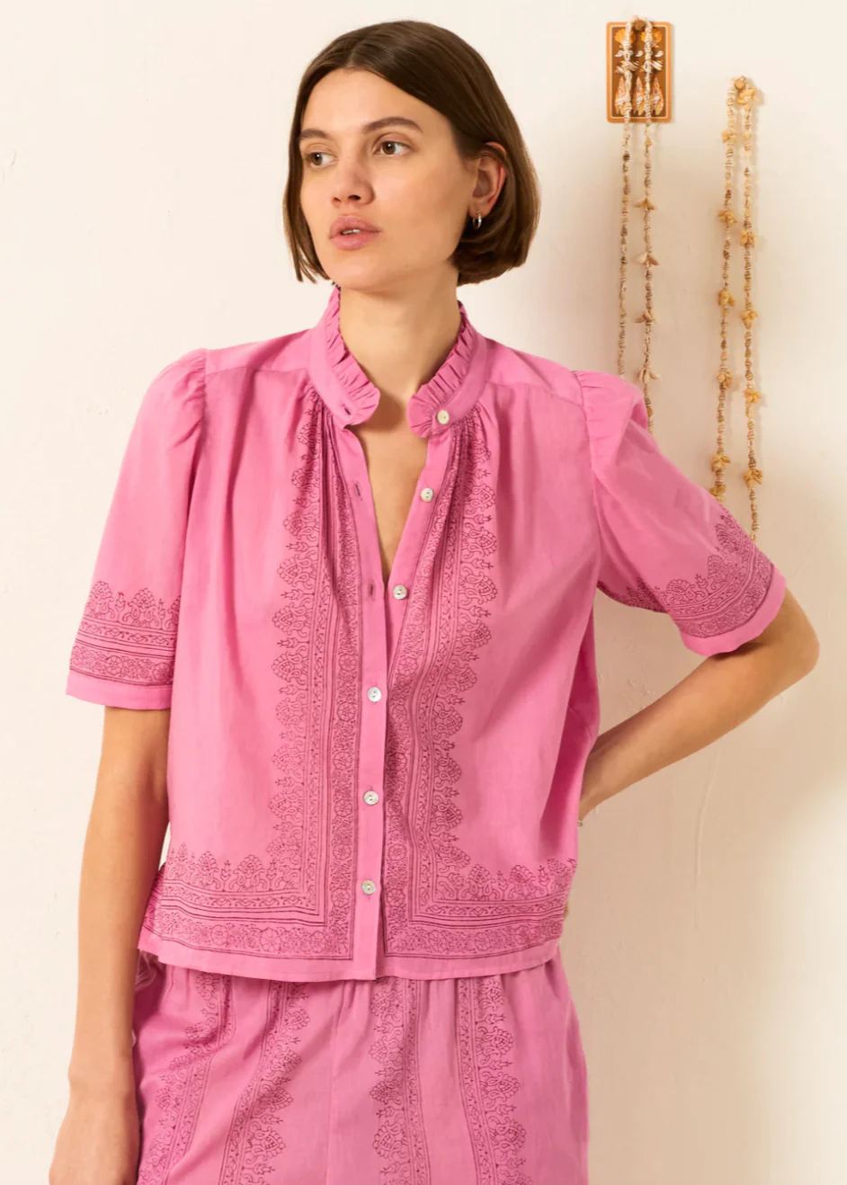 Winn Fuchsia Tile Shirt - Image 2
