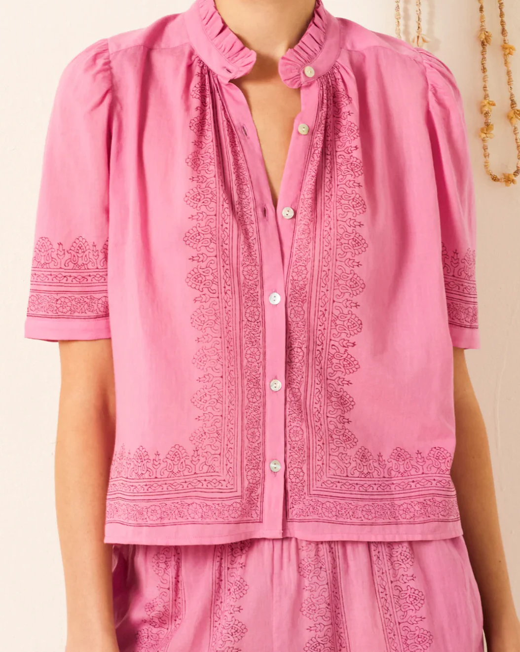 Winn Fuchsia Tile Shirt - Image 3