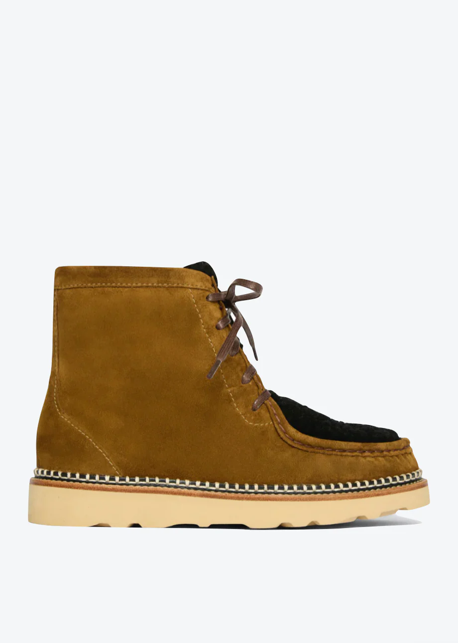 Winnie Moccasin Boot in Bog Suede