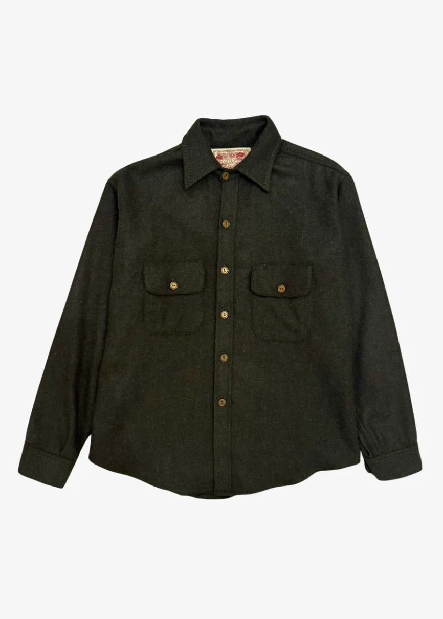 Woolen Work Shirt in Green