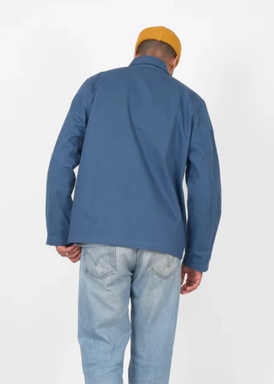 Woven Chore Coat in Mock Blue - Image 3