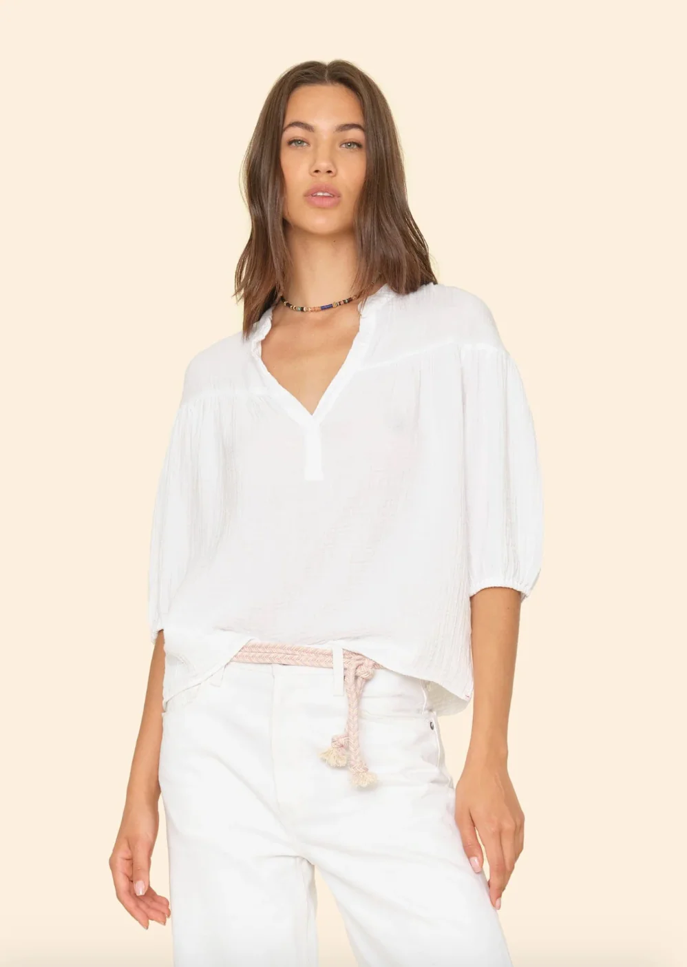 Clem Top in White