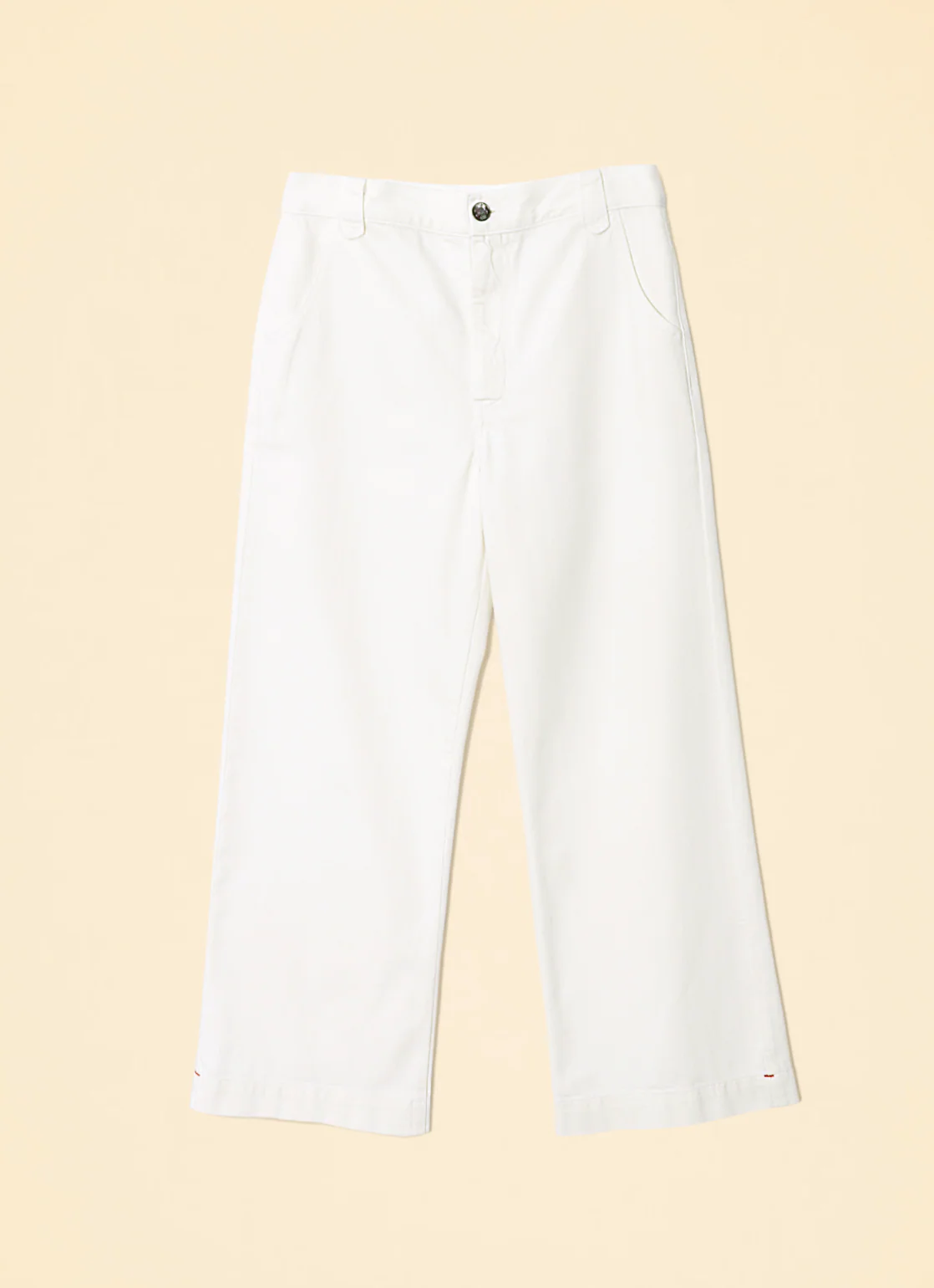 Corbin Cropped Flare Pant in White - Image 3
