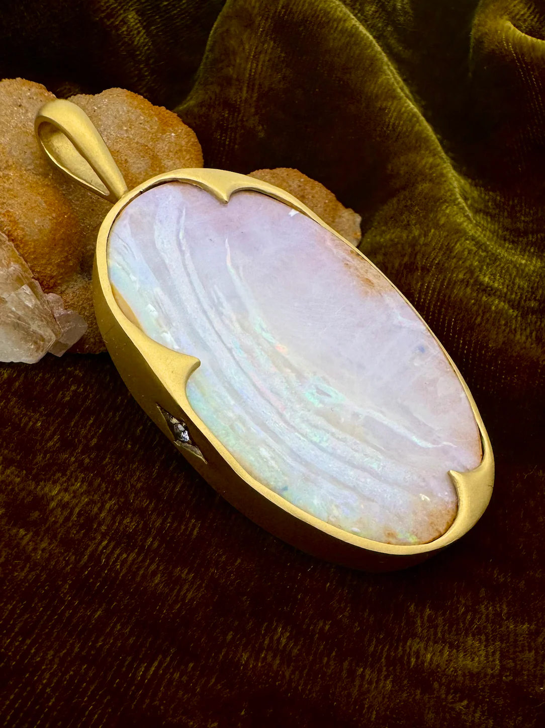Yakara Oval Opal Pendant - Image 3
